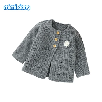 

Baby Sweaters Cardigans Autumn Floral Newborn Girls Knitted Jackets & Coats Winter Long Sleeve Toddler Infant Knitwear Top 0-18M