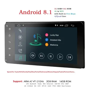 

2Din RDS Car Radio Player Android Universal Radio Car Multimedia Player GPS Navigation For Toyota Hilux VIOS Camry Corolla Prado