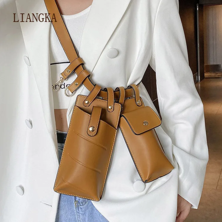 

2020 New Women Waist Pack Leather Fanny Pack Luxury Women Belt Bag Crossbody Bags for Women Casual Chest Pack Female Purse