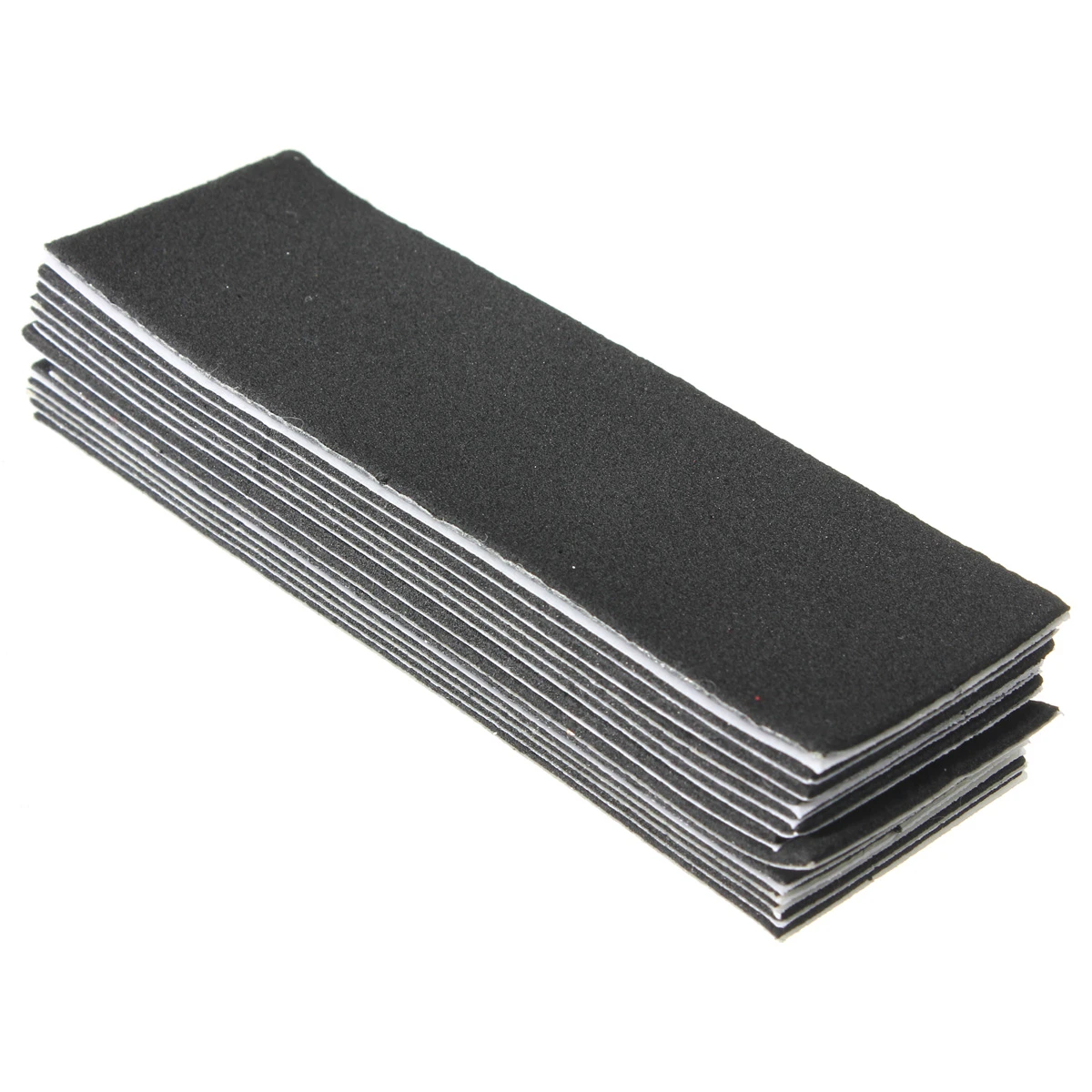 12PCS 4.33''X1.38'' Black Wooden Fingerboard Deck Uncut Tape Stickers Black Foam Grip Tape Stickers