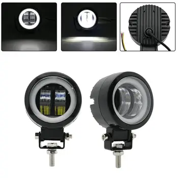 

1PCS Waterproof Round LED Angel Eyes Light Bar Spot Light Motorcycle Offroad Car Boat Led Work Light