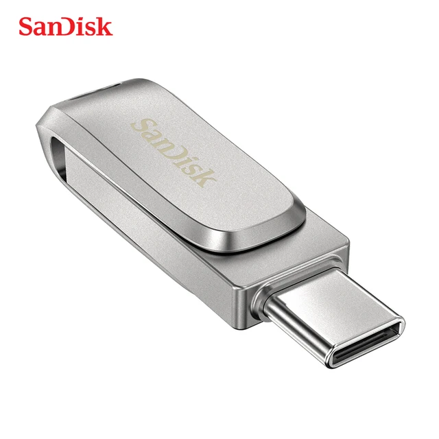 SanDisk-100% 오리지널 USB 플래시 드라이브, 다양한 용량 옵션, 금속 재질, 안드로이드 기기와 호환, 암호화 기능, 파일 공유 기능