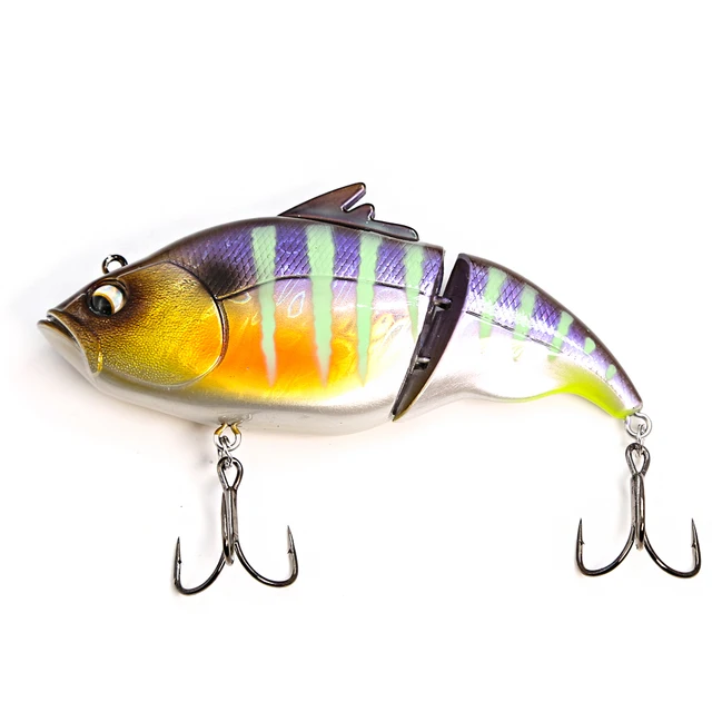 B&U 120mm Vibration Wobblers Fishing Lure Lipless Crankbaits Sinking Hard Bait Plastic Artificial VIB Bait Bass Fishing Tackle PURPLE