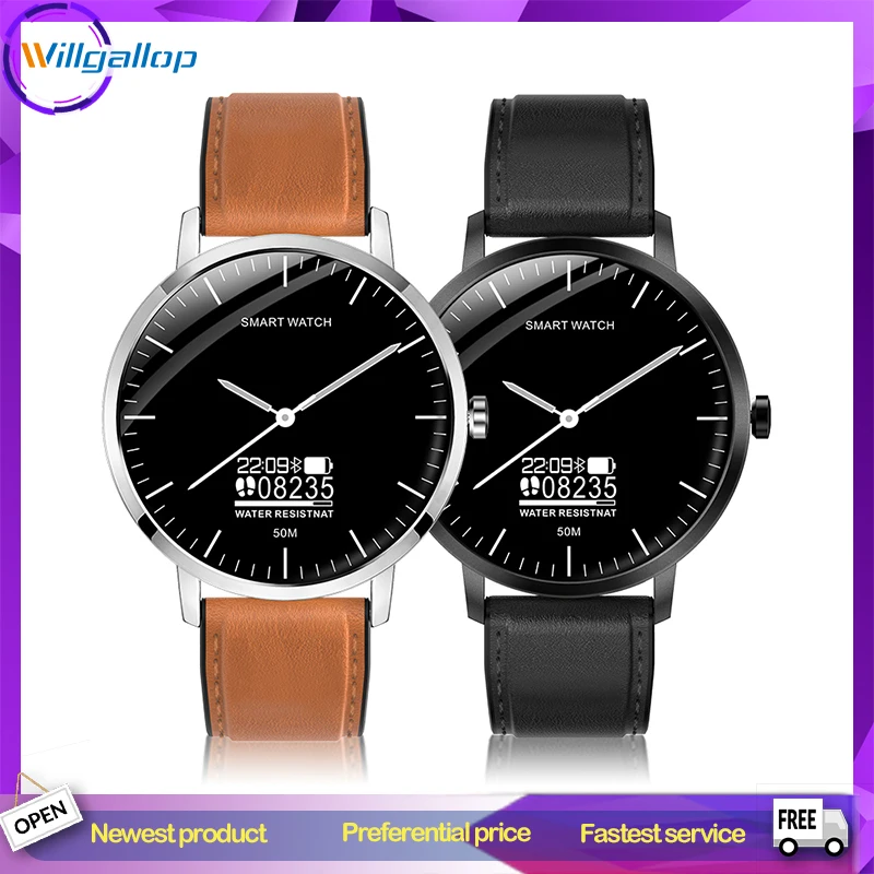 Willgallop HD06 Smart Watch Full Circle Touch Screen Heart Rate Monitoring ​IP67 Waterproof Mens Sports Fitness Watch Fashion