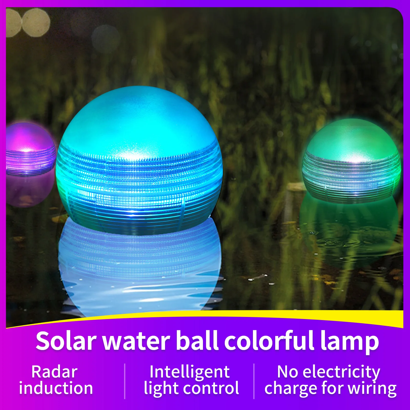 JeeYee Brand Colorful LED Solar Ball Light Floating Underwater Lamp Outdoor Swimming Pool Decorative Power | Лампы и освещение