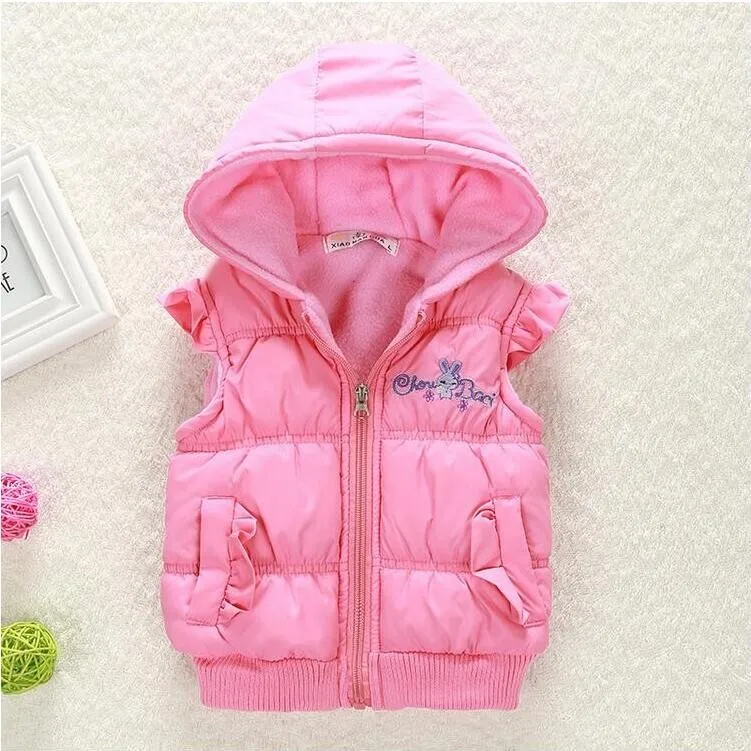 Куртки для девочек; модная детская одежда с рисунком Минни; пальто; зимняя теплая верхняя одежда с капюшоном для маленьких девочек; куртки для детей - Цвет: pink