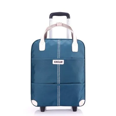 Популярный модный женский чемодан для багажа на колесиках брендовый Повседневный в полоску Складной Футляр Дорожная сумка на чемодан на колесах чемодан - Цвет: B-1