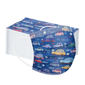 

50pcs a box Children's Cartoon Disposable Mask 3 Layer Child Kids Filter Hygiene Thicken Face Mouth Mask Earloop Fast Delievry
