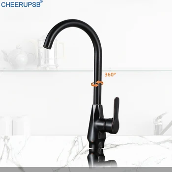 

Kitchen Sink Tap Hot Cold Water Mixer Copper Faucet Vintage Bronze Black 360 Degree Swivel Crane Column Stream Deck Mount Taps
