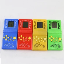 Классическая портативная игровая машина тетрис кирпичная игра детская игровая машина с воспроизведением музыки без батареи