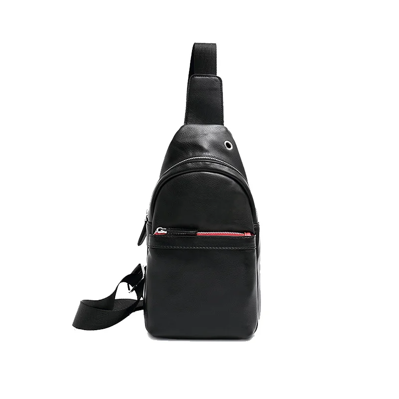

HORIZONPLUS Korean edition PU leather breast bag casual men's fashion trend one shoulder crossbody bag