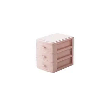 

2/3layers Storage Drawer Plastic Cosmetic Makeup Container Mini Cute Desktop Organizing Box Multifunction Home Storage Tools
