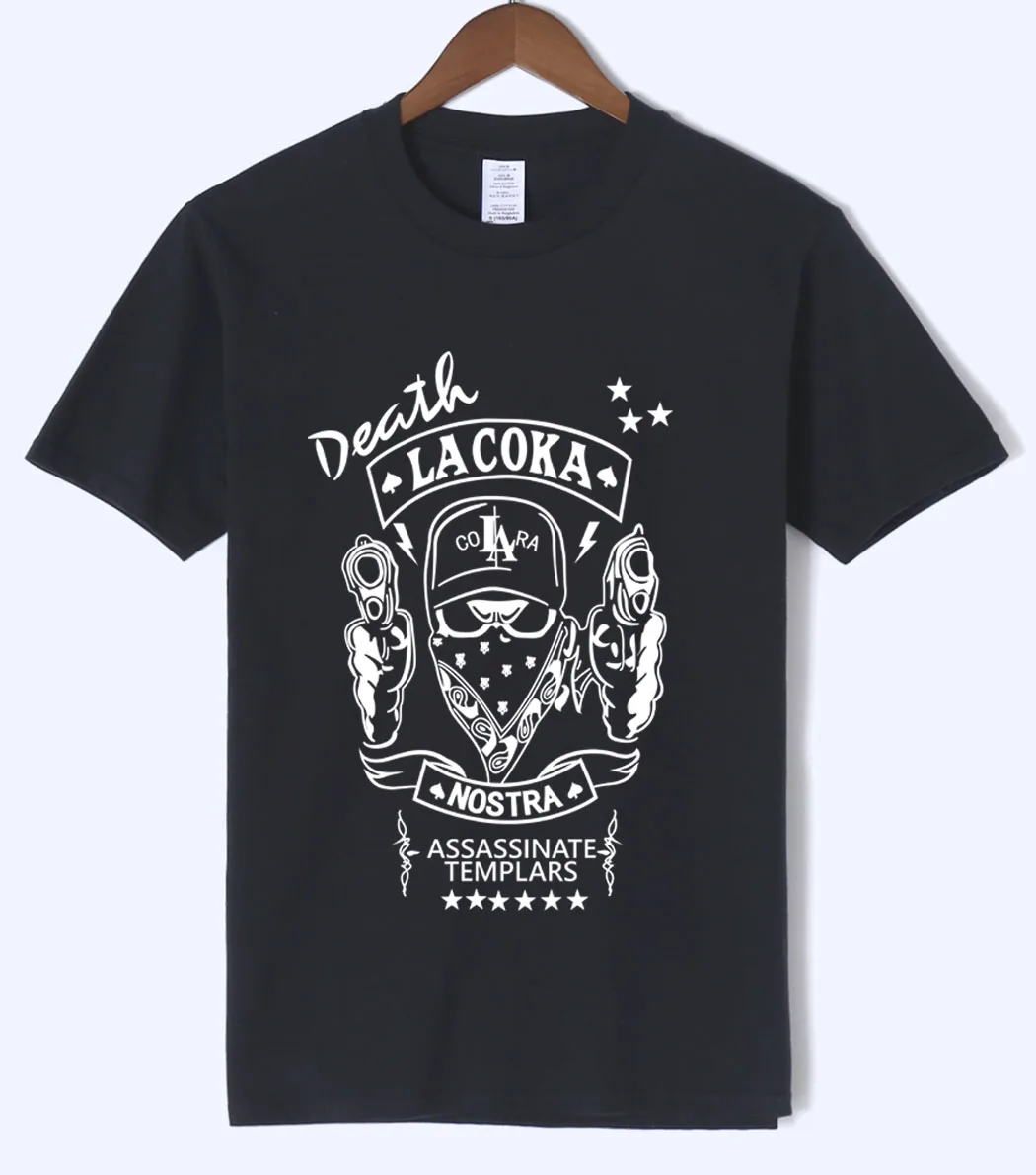 Хип-Хоп Бренд La Coka Nostra футболки 2018 лето горячая распродажа мужские 100% хлопок