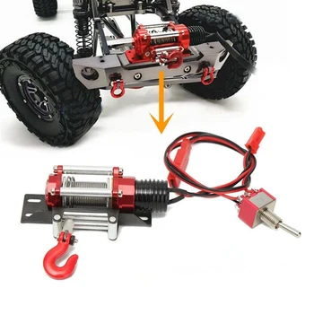 

1/10 RC Remote Control Vehicle Climbing Vehicle Off-road Vehicle Electric Winch Steel Rope Hook for Axial SCX10 TRX4 D90 RC4WD