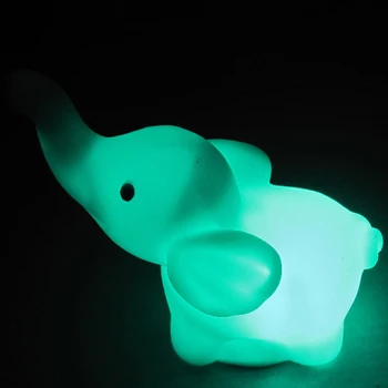

100*90*44mm 7 olor Changing Elephant LED Night Light Cute Elephant Shape Lamp for Children Bedroom Coffee