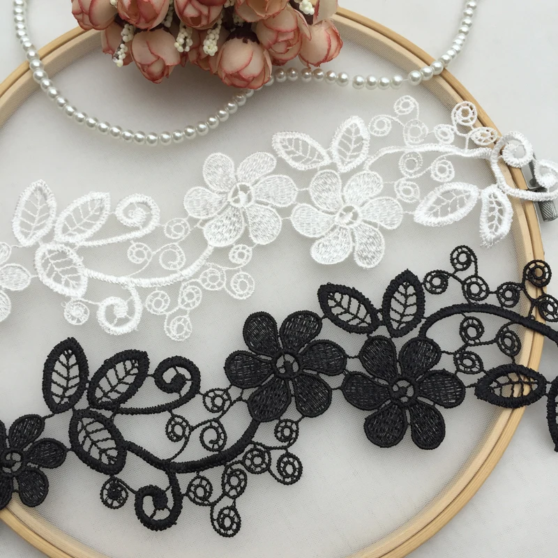Vintage Flower Embroidery Lace Appliqued Fabric Jacquard Ribbon Lace Fabric lace fabric lace ribbon sewing patches lace sewing supplies lace sewing accessories lace garment accessories lace accessories lace decoration Sewing Trims Patch Scrapbooking 4Pcs/Set