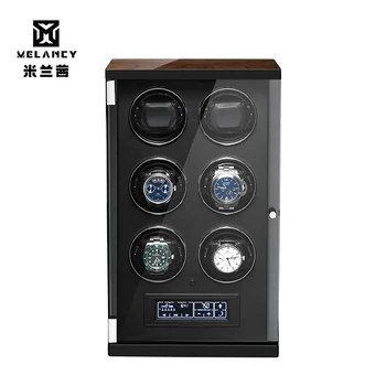 

Classical Black Wooden Watch Winder for Automatic Mechanical Watches Luxury Interior Storage Boxes UK/US/AU/EU PLUG