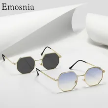 

Emosnia Small Vintage Polygon Sunglasses Men Women 2021 Luxury Quality Brand Octagon Metal Goggle Driving Sun Glasses for Ladies