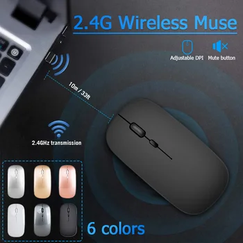 

Wireless 2.4G Mouse Ultra-thin Silent Mouse Portable And Sleek Mice Rechargeable Mouse Wireless gaming accessories mouse