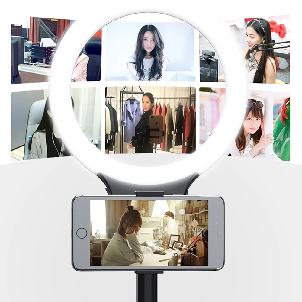 

Rotatable LED Ring Light Makeup Selfie Ring Light Dimmable Professional Fill Light