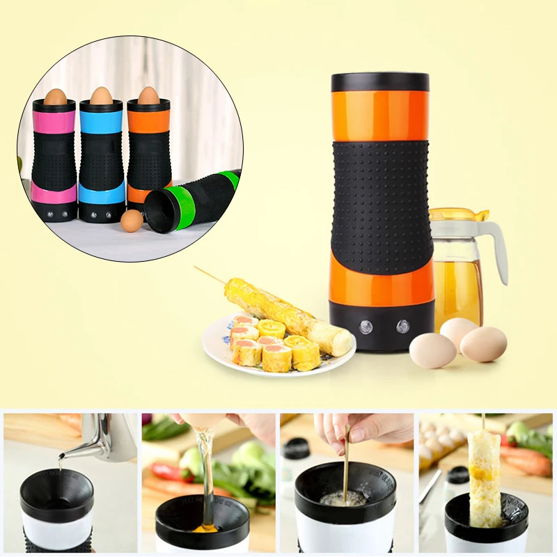 Машина для завтрака, чашка для яиц, мастер яиц, чашка для яиц, электрическая, зеленая, оранжевая, розовая, кухонный инструмент для омлета