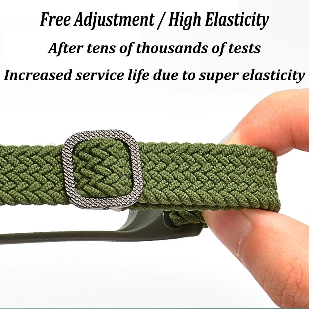 Smart Bracelet Strap For Mi Band 6 7 5 4 Strap Bracelet Nylon Braided Multicolor Sport Solo Loop Bracelet For Mi band 6 7 Strap Wristwatch