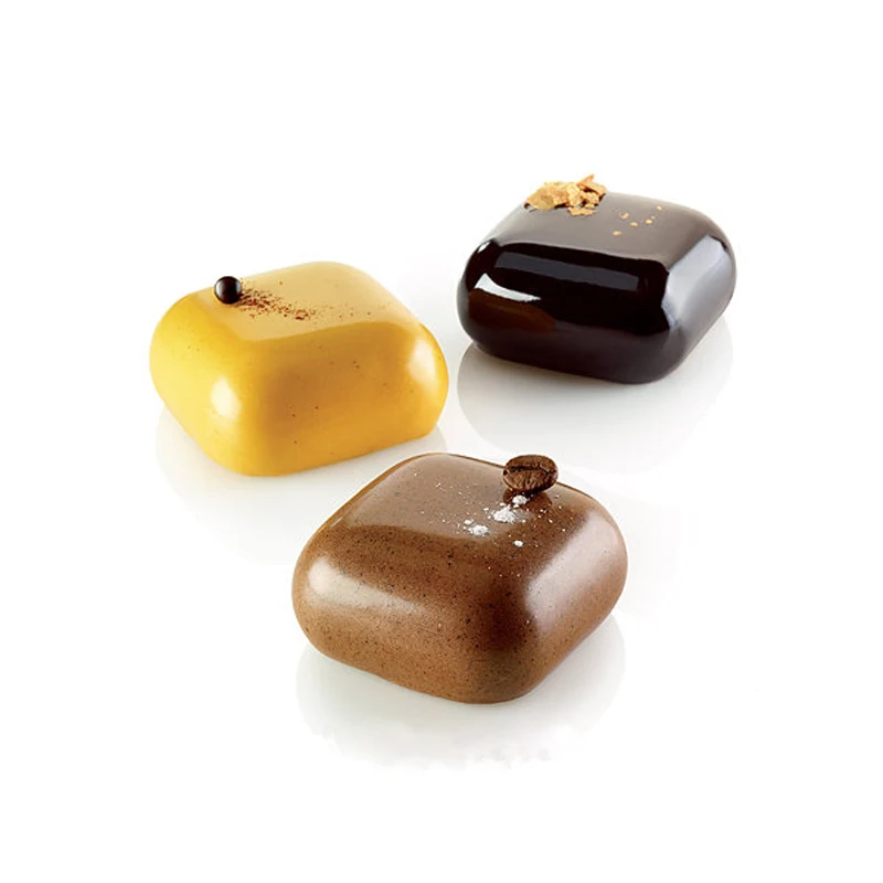 8 полости квадратной формы Силиконовые формы торта для выпечки шоколада для муссов и десертов Плесень DIY каменные кондитерские изделия мороженое-желе Инструменты для выпечки