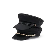 Взрослая парусиновая Студенческая шляпа для женщин, плоская армейская Кепка с большой головой, мужская шапка размера плюс, темно-синяя шляпа 55-56 см 57-58 см 59-60 см 61-62 см