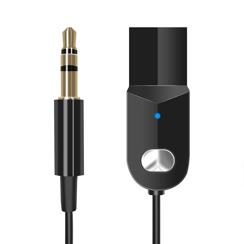 New C002 3.5mm Jack Aux Bluetooth-compatible Receiver 5.0 Car AUX Adapter Audio Cable For Speaker Headphones | Автомобили и