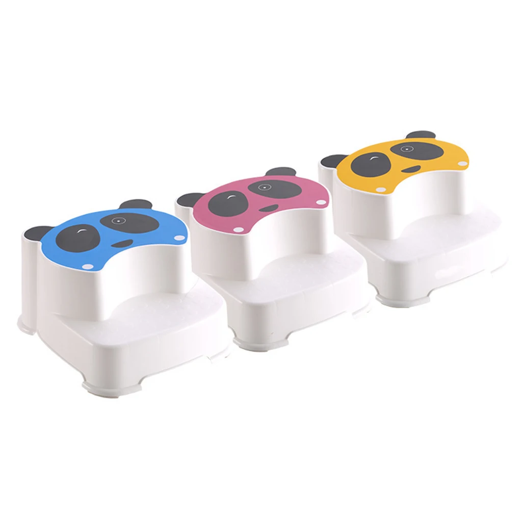 Baby Double Step Stool The Winking Panda for Kids Anti-Slip Childs Foot Stool  For Kids Toddler Stool Toilet