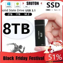 HDD Externe 8 TO Disque SSD 4 TO Périphérique De Stockage Disque dur 2 TO Ordinateur Portable USB3.0 SSD Disque Dur Mobile dysk 