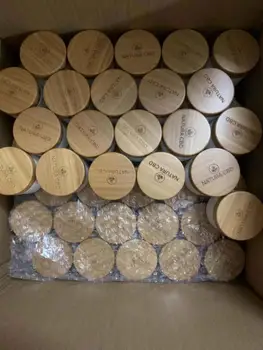 

engraving logo sample 1oz frosted clear bottle 30ml bamboo bottles with lotion spray cap sample skin care cream/cosmetics cream