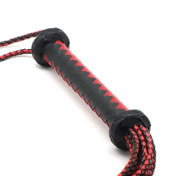 3 Foot Real Cowhide Leather Bull Whip BDSM Bondage Spanking Flogger Tassel Pure manual Genuine Leather whip Sex Toy for Couples 2