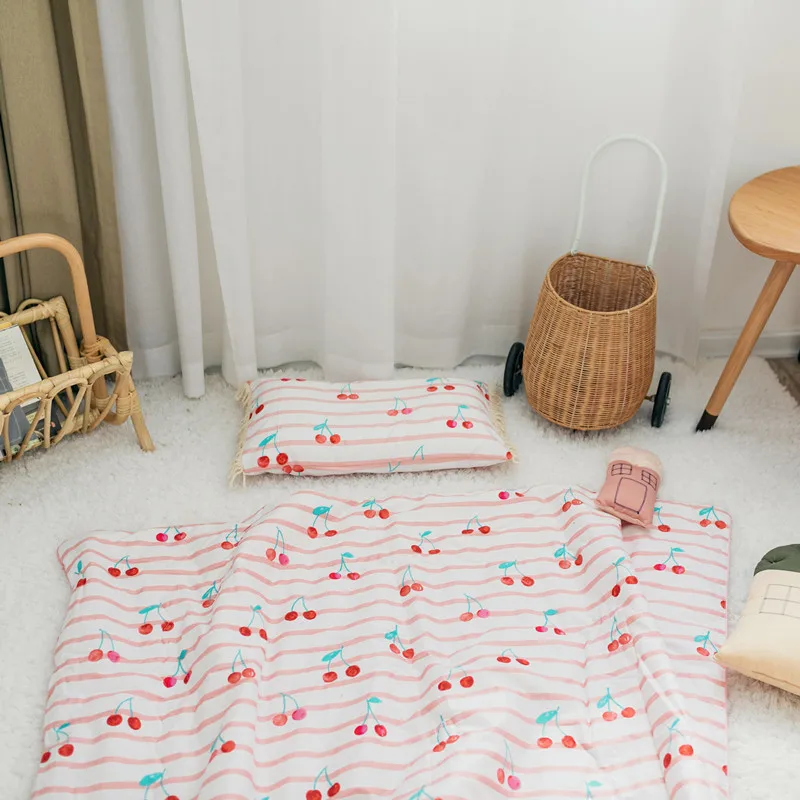 

Children Cotton Summer Quilt Summer Blanket Pure Cotton-Rinsing Machine Wash Airable Cover Kindergarten Gauze Nap Was
