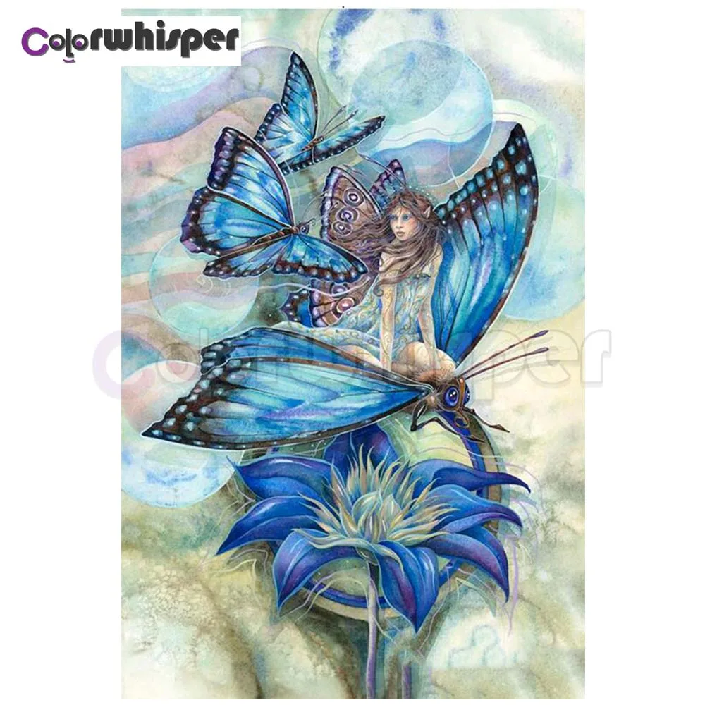 Diamond Painting Full Square/Round Drill 5D Butterfly Fairy Daimond Embroidery Cross Stitch Crystal Mosaic Picture Z413 | Дом и сад