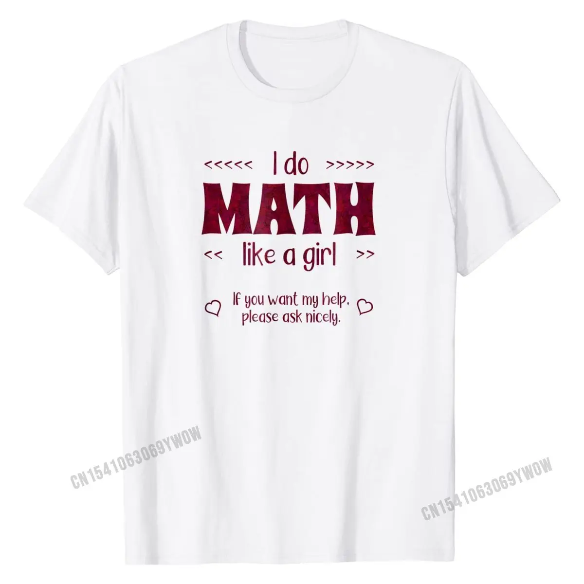 

Math Like a Girl Positive T-Shirt Cotton Men Tshirts Design Tops Shirts Hot Sale Normal