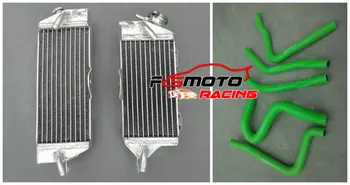 

ALUMINUM RADIATOR+GREEN SILICONE RADIATOR HOSE for kawasaki kx250 KX 250 90 91 92 93 1990 1991 1992 1993