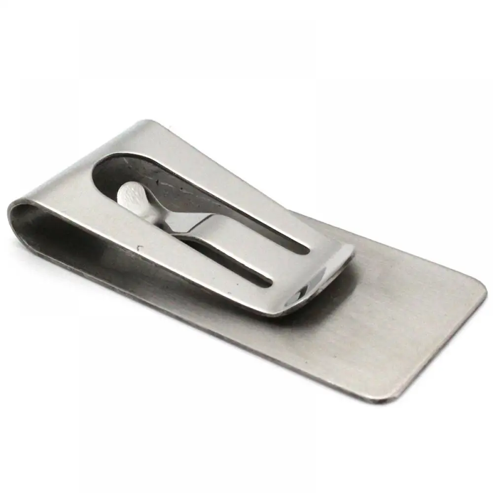 Metal Money Clip Credit Card Holder Stainless Steel Metal Money Clip Cash Bill Clamp Holder
