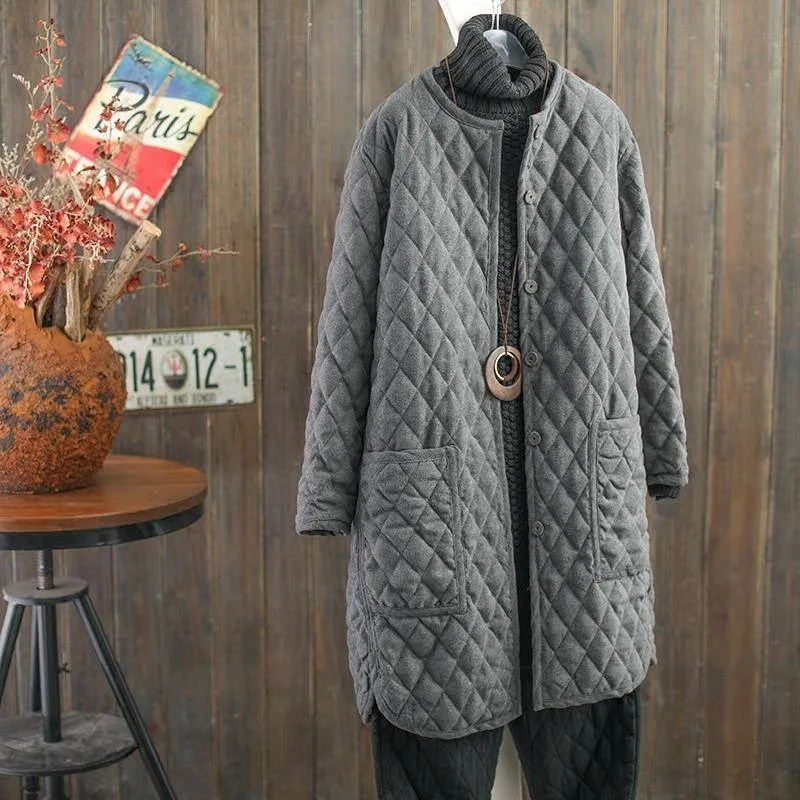 

2019 Down Cotton Jacket Women Long Sleeve Winter Coat Casual Korean Single-breasted Female New Warm Long Parkas Outerwear