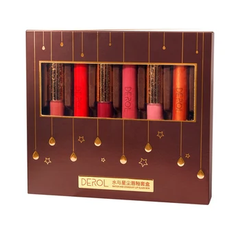 

6PCS Set Lips Makeup Matte Liquid Lipstick Set Waterproof Long Lasting Moisture Cosmetic Lip Gloss Red Lip Stick