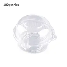 100 шт Пластиковый одиночный индивидуальный Кекс Маффин купольные держатели чашки стручки(большой