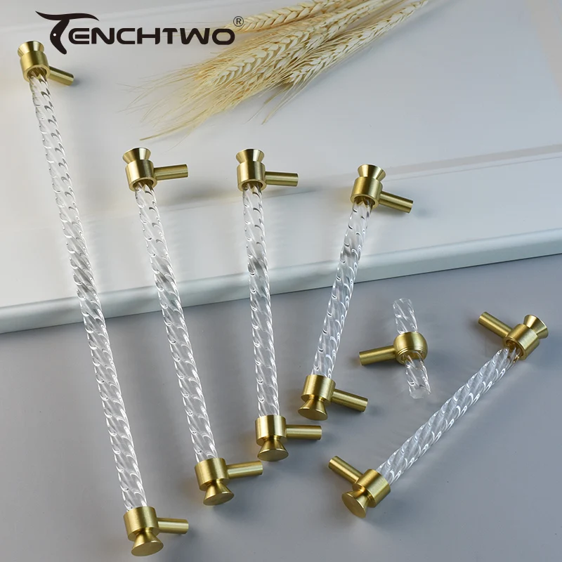 TENCHTWO 2022 Новинка стразы для шкафов ванной комнаты ящиков дверных ручек золотой