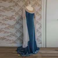 Женское винтажное платье королевского двора, вечернее платье, женское кружевное платье с рукавом-колокольчиком, облегающее платье для