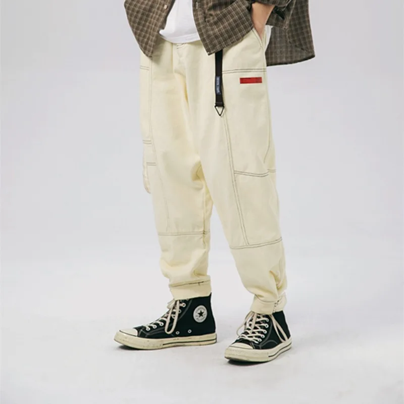 

Tang Mu Cool 20 Spring Clothing Popular Brand Loose-Fit Series Open Wire Straight-leg Pants Japanese-style Retro Washing Wide Ve