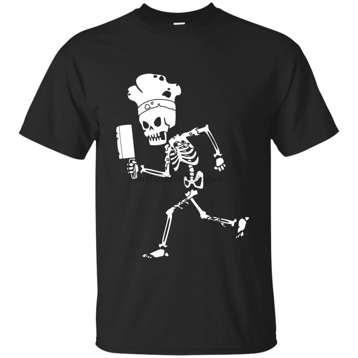 Funny T-Shirt Dabbing Chef Skeleton T Shirt Halloween Gift Cartoon t shirt men Unisex New Fashion tshirt |