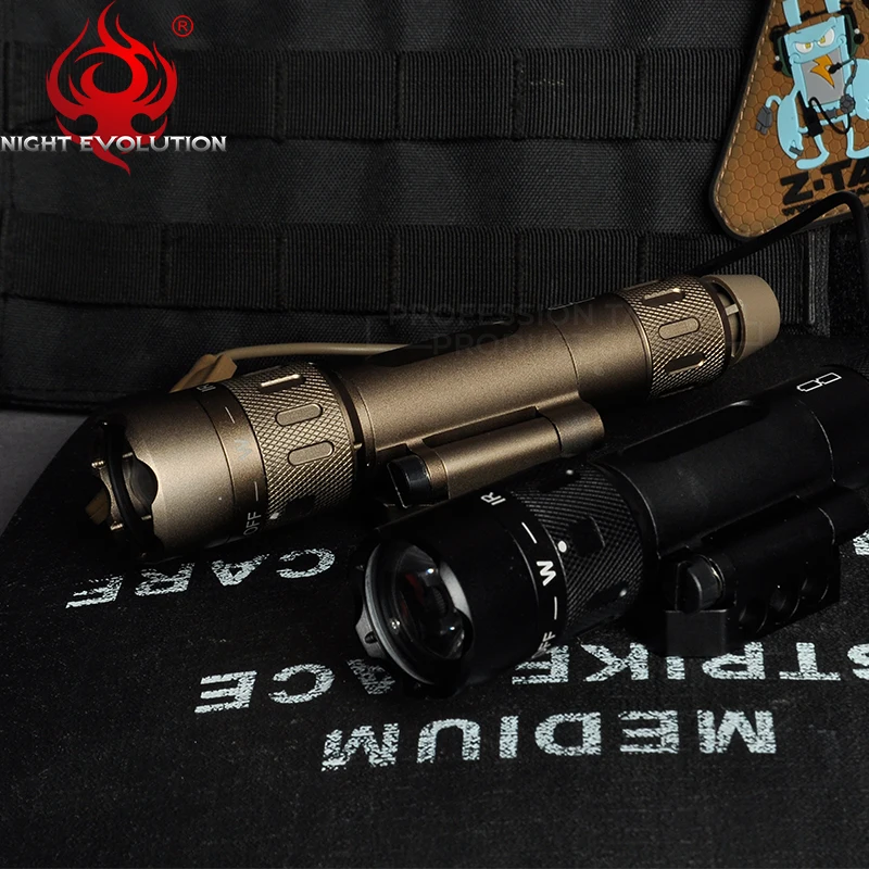 Страйкбольные тактические световые софтаиры ночного развития WMX200 ротационное складное крепление версия arme фонарь для ружья NE08036