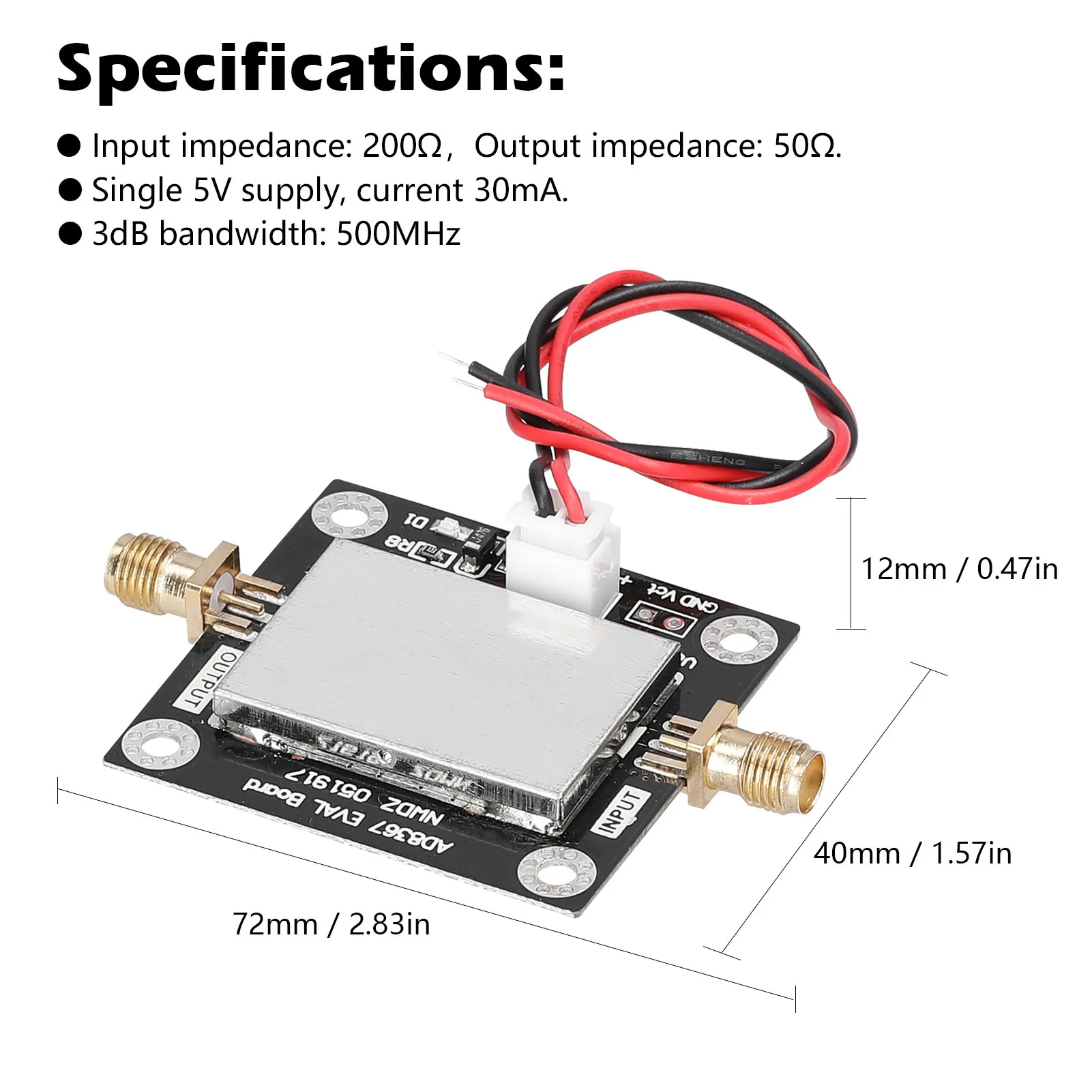 Module 500M 45DB Variable Gain Amplifier High Linearity Low Distortion