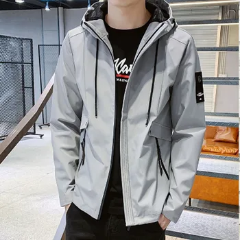 

2019 outono novo leve à prova de vento jaqueta legal preto vento jaqueta jaqueta masculino outwear vento