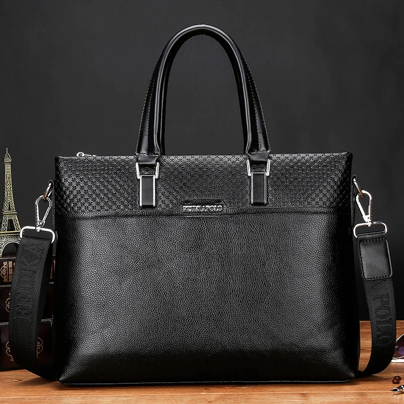 

2019 New Style MEN'S Handbag Horizontal And Vertical-Business Document Men's Bag Computer Bag Shoulder Bag Oblique Bag