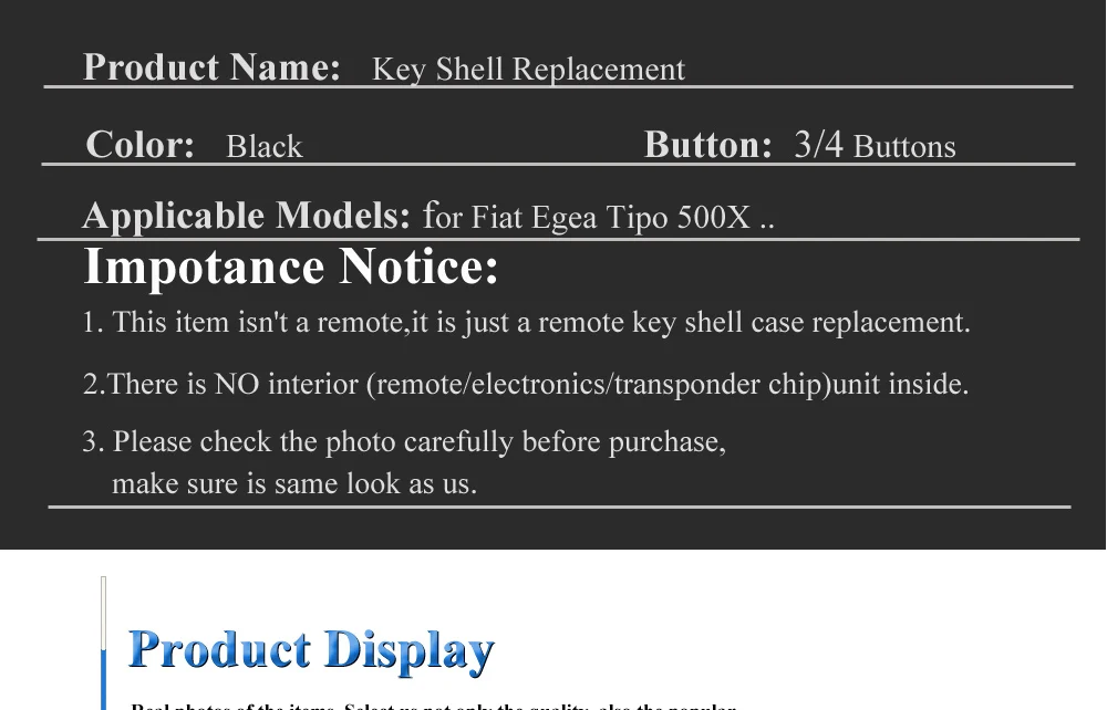 Keyforkess 200 pz 3/4 pulsante pieghevole chiave per auto a distanza custodia Shell per Fiat Egea Tipo 500X con lama Flip Uncut SIP22 - H0035def0dd5149958e15f70c4d4191f5V